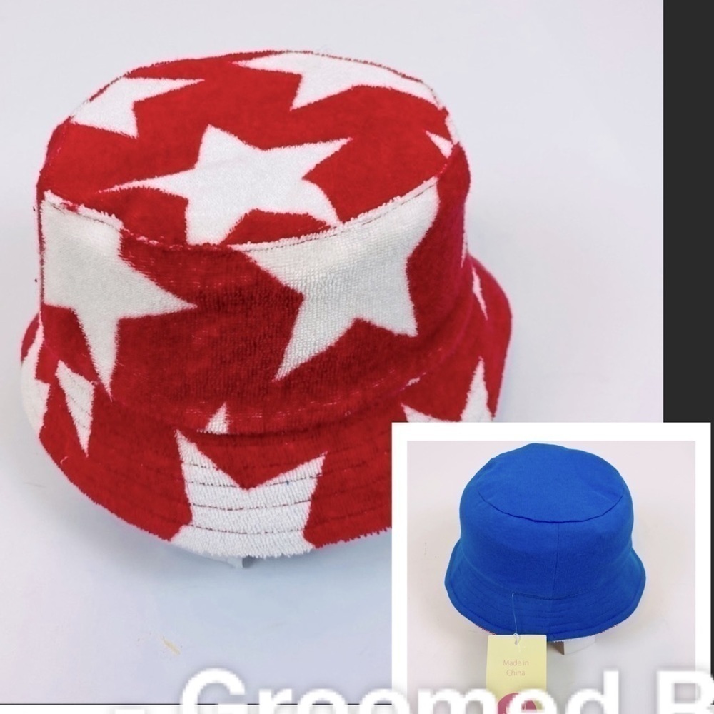 Mini Boden Reversible Star Bucket Hat Size 6-12 Months